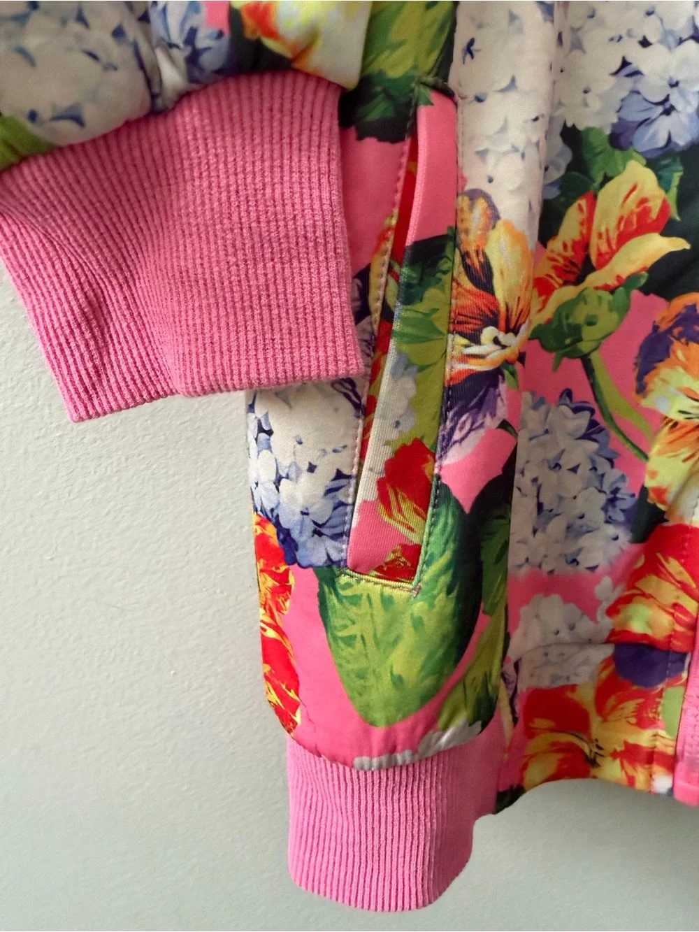 Lola + The Boys Pink Floral Kids Matching Set Jacket Pants Pockets Happy School